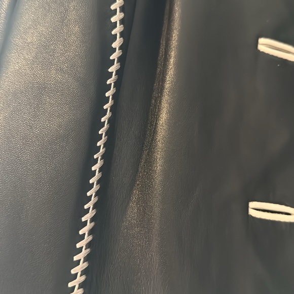 Dana Buchman Black Leather Jacket - Picture 3 of 4